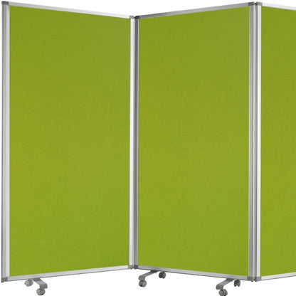 71" Green Iron Folding Three Panel Screen Room Divider HomeRoots