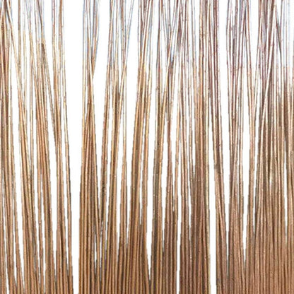 69" Brown Wood and Metal Folding Three Panel Screen Room Divider HomeRoots