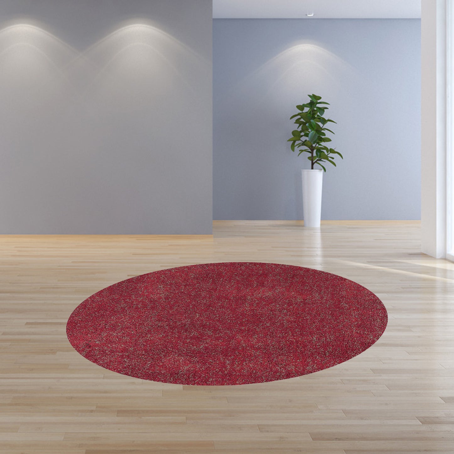 8' X 10' Red Heather Indoor Shag Rug