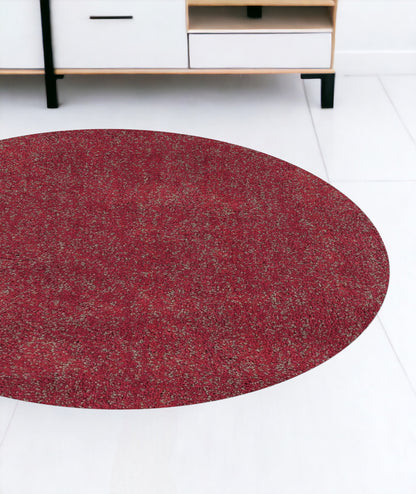 8' X 10' Red Heather Indoor Shag Rug