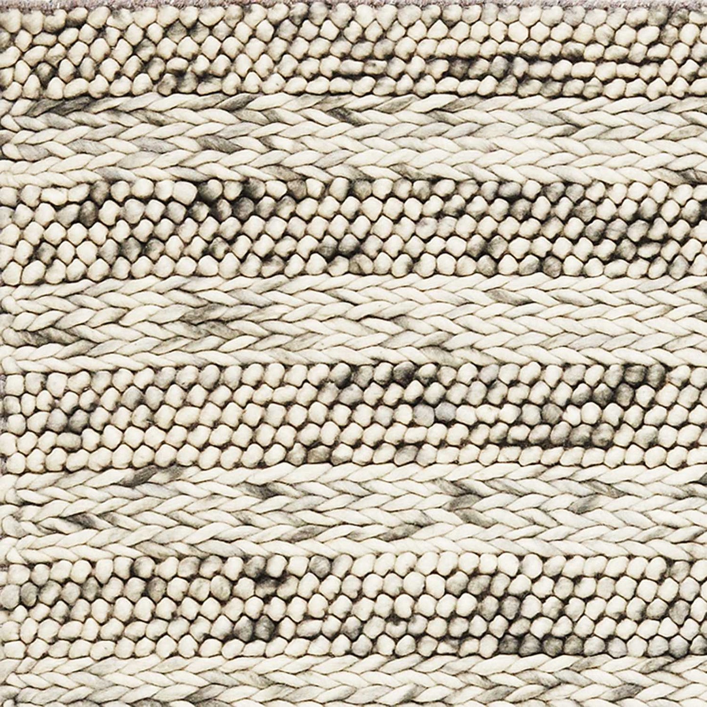 5' X 7'  Wool Grey Area Rug