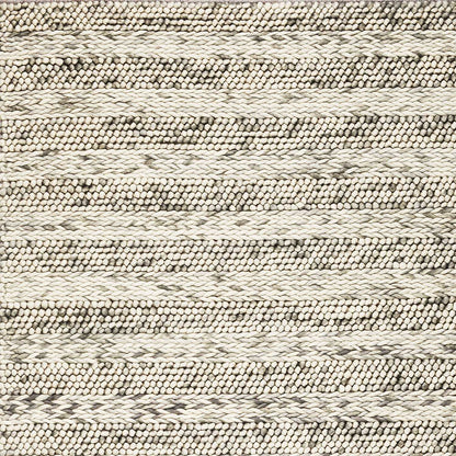 5' X 7'  Wool Grey Area Rug