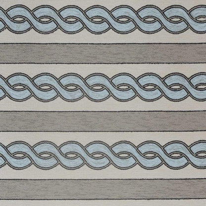 8' X 11' Ivory Light Blue And Gray Geometric Hand Hooked Area Rug HomeRoots
