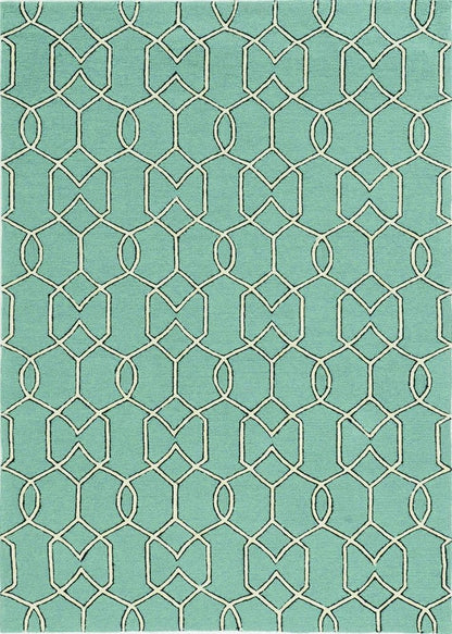 7' X 10' Green Moroccan Indoor Outdoor Area Rug HomeRoots