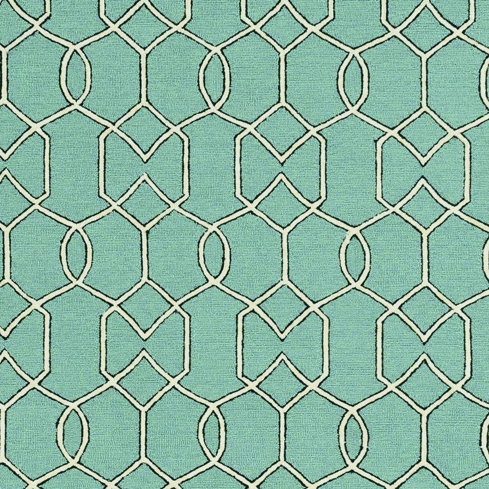 7' X 10' Green Moroccan Indoor Outdoor Area Rug — view 5