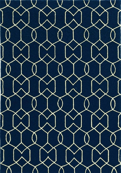 7' X 10' Blue Moroccan Indoor Outdoor Area Rug HomeRoots