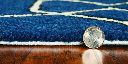 7' X 10' Blue Moroccan Indoor Outdoor Area Rug HomeRoots