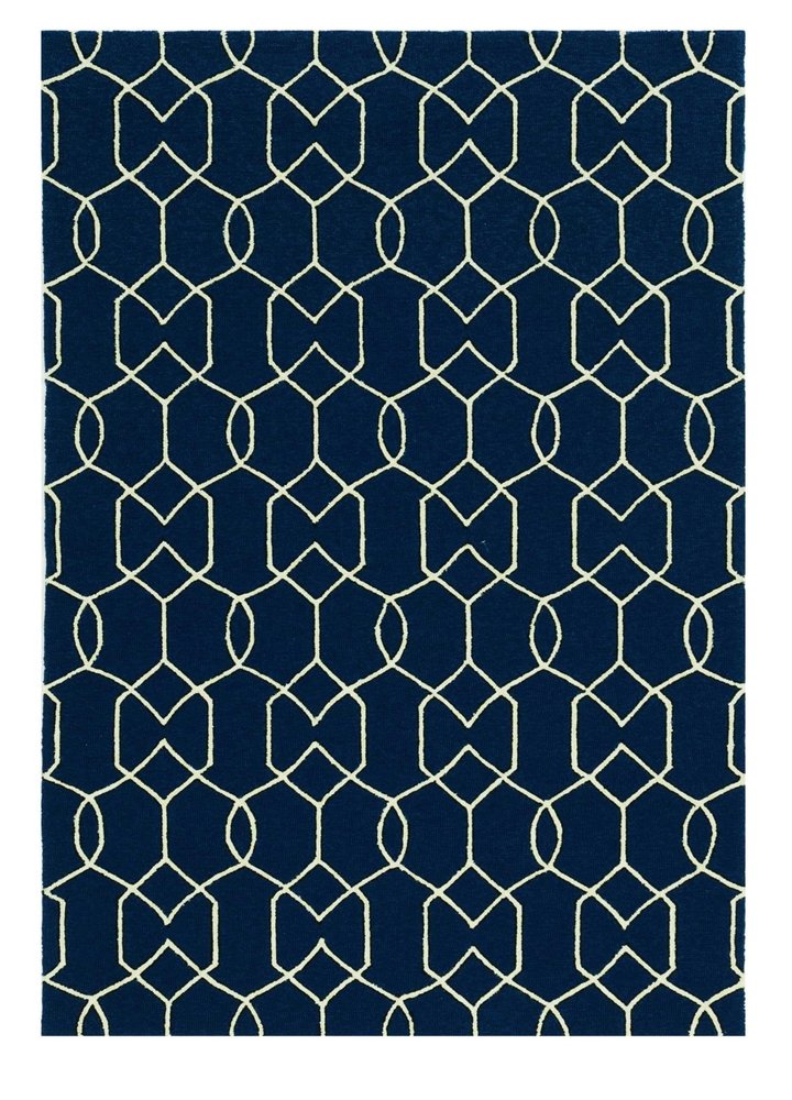 7' X 10' Blue Moroccan Indoor Outdoor Area Rug HomeRoots