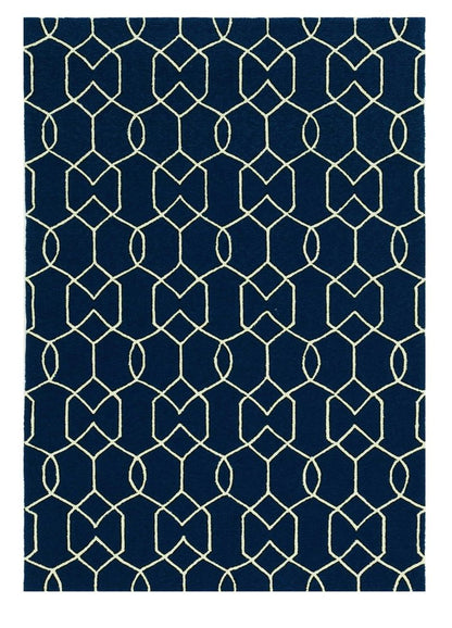 7' X 10' Blue Moroccan Indoor Outdoor Area Rug HomeRoots