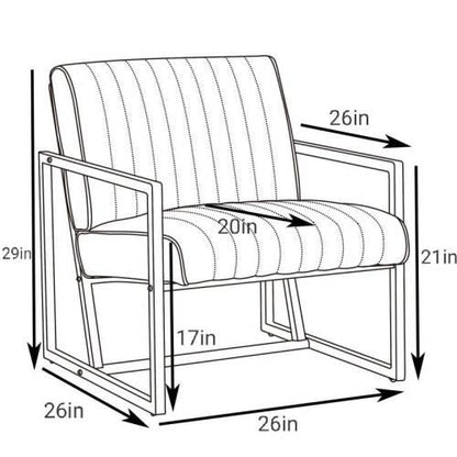 Modern design high quality fabric (GREY)+ steel armchair for Kitchen Dining - FurniFindUSA
