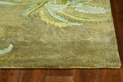 5' X 8'  Wool Moss Area Rug