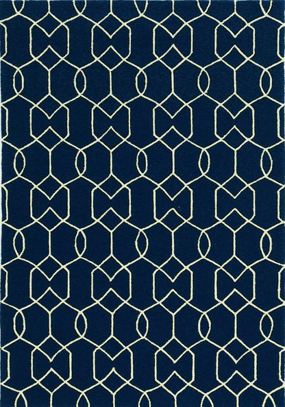 7' X 10' Blue Moroccan Indoor Outdoor Area Rug HomeRoots