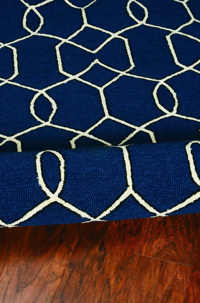 7' X 10' Blue Moroccan Indoor Outdoor Area Rug — view 12