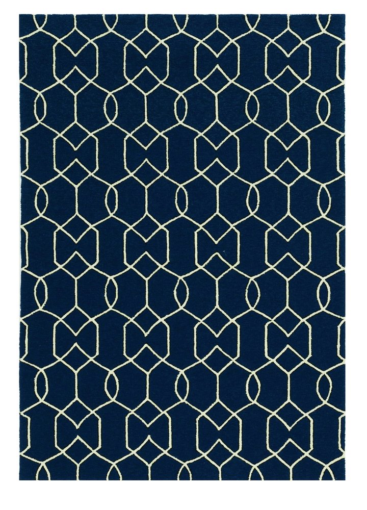 7' X 10' Blue Moroccan Indoor Outdoor Area Rug HomeRoots