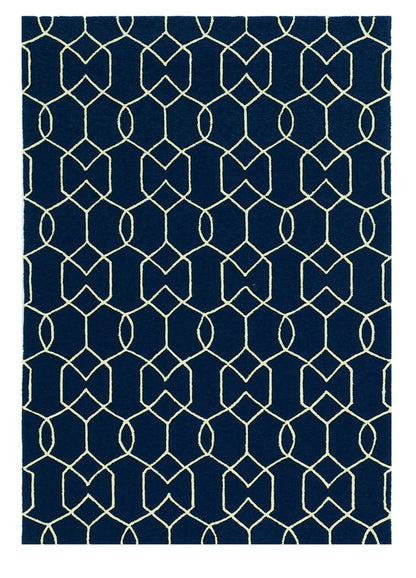7' X 10' Blue Moroccan Indoor Outdoor Area Rug HomeRoots