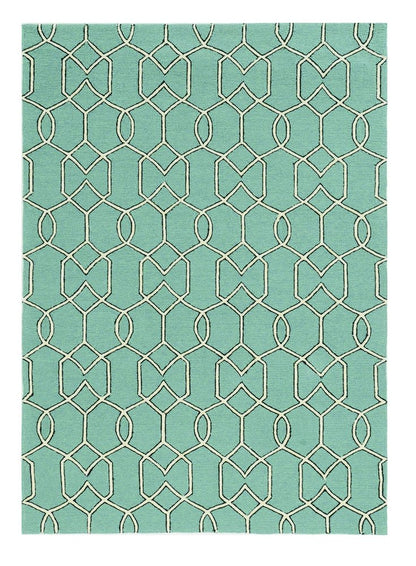 7' X 10' Green Moroccan Indoor Outdoor Area Rug HomeRoots