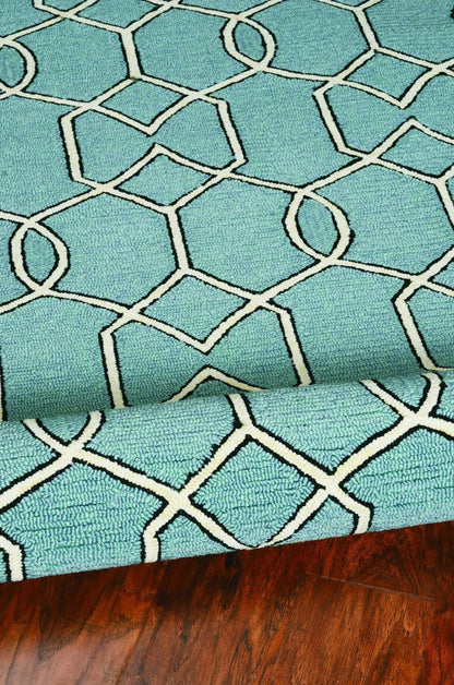 7' X 10' Green Moroccan Indoor Outdoor Area Rug HomeRoots