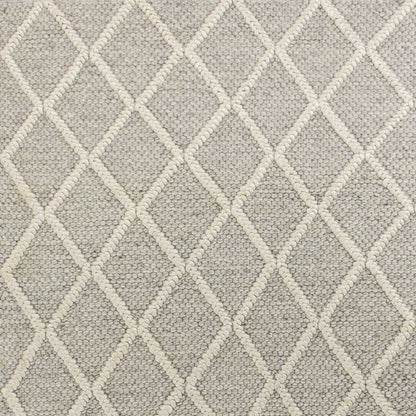 7' X 9'  Wool Grey Area Rug