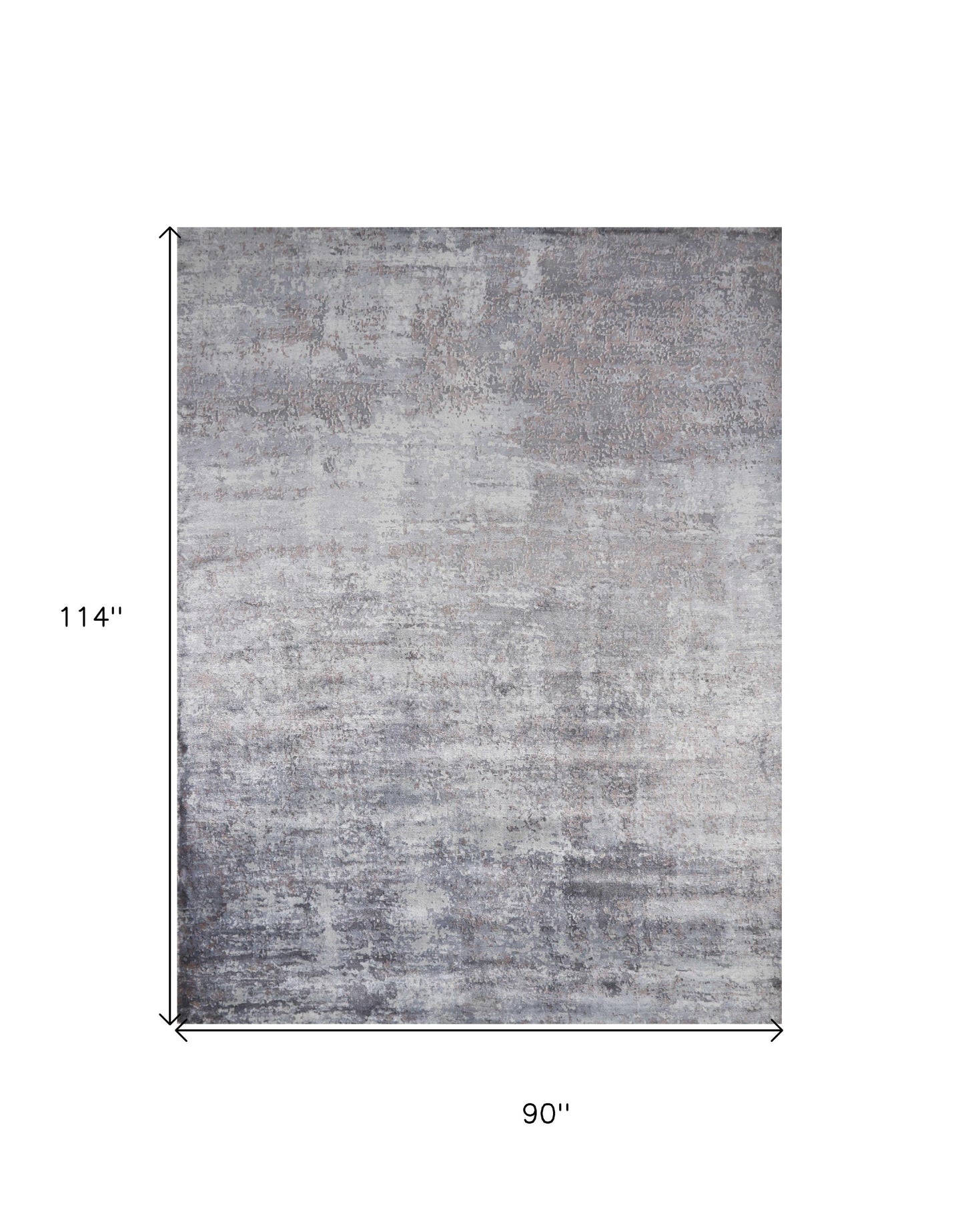 5' X 7'  Viscose Slate Area Rug