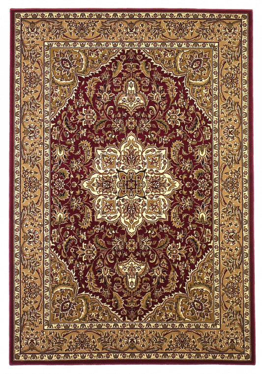 9' X 13'  Polypropylene Red Or  Beige Area Rug