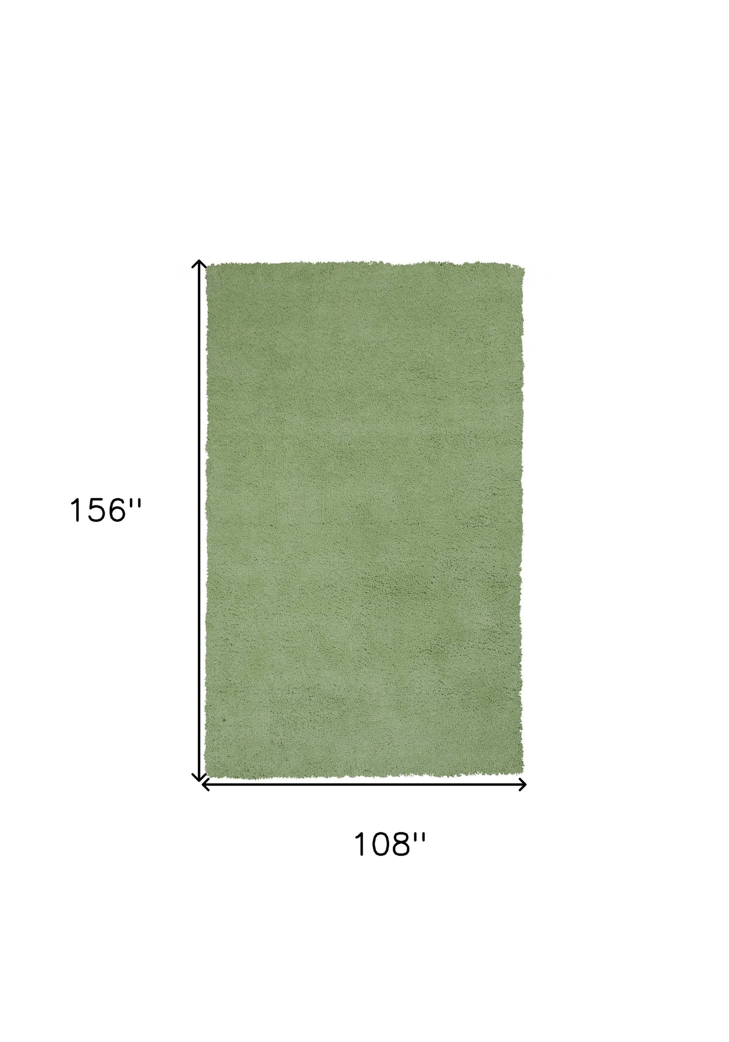 8' X 11' Bright Green Shag Area Rug