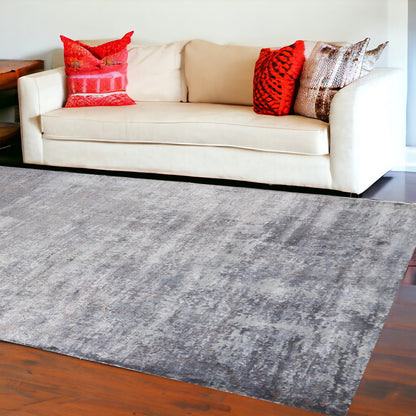 5' X 7'  Viscose Slate Area Rug