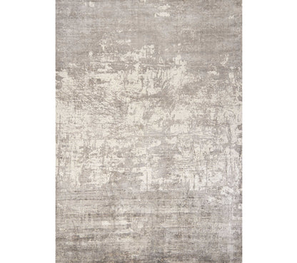 5' X 7' Beige Hand Loomed Abstract Brushstroke Indoor Area Rug