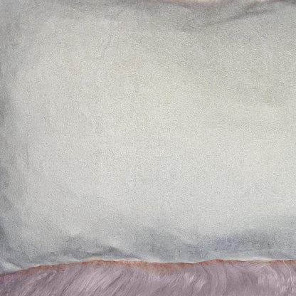 Set Of Two Blush Genuine Sheepskin Lumbar Accent Pillows