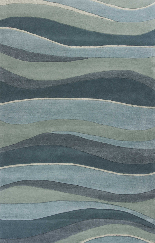 8' X 10' 6 Wool Ocean Area Rug