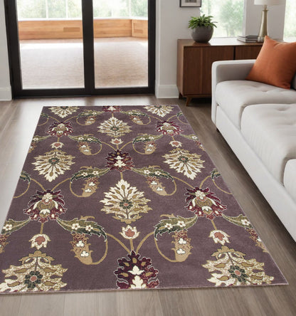 5' X 8' Purple Area Rug