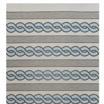 5' X 7' Ivory And Blue Abstract Handmade Indoor Outdoor Area Rug HomeRoots