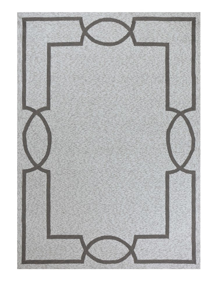 5' X 7' Ivory And Brown Geometric Handmade Indoor Outdoor Area Rug HomeRoots