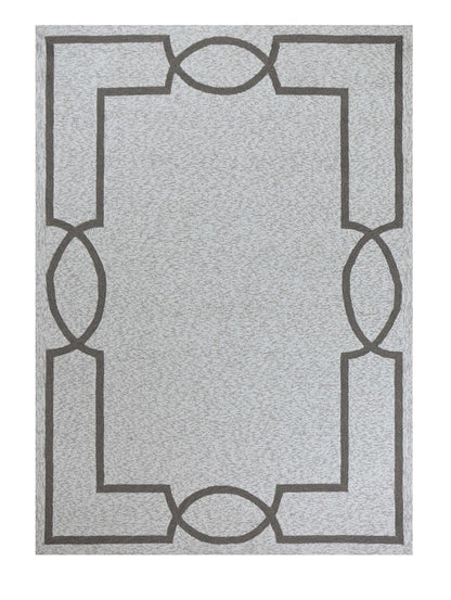 5' X 7' Ivory And Brown Geometric Handmade Indoor Outdoor Area Rug HomeRoots