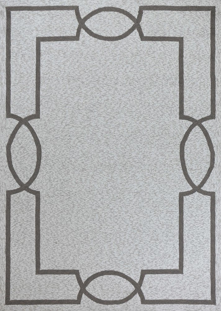 5' X 7' Ivory And Brown Geometric Handmade Indoor Outdoor Area Rug HomeRoots