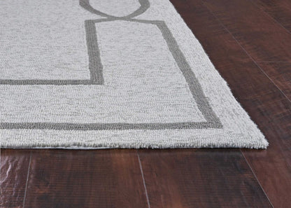 5' X 7' Ivory And Brown Geometric Handmade Indoor Outdoor Area Rug HomeRoots