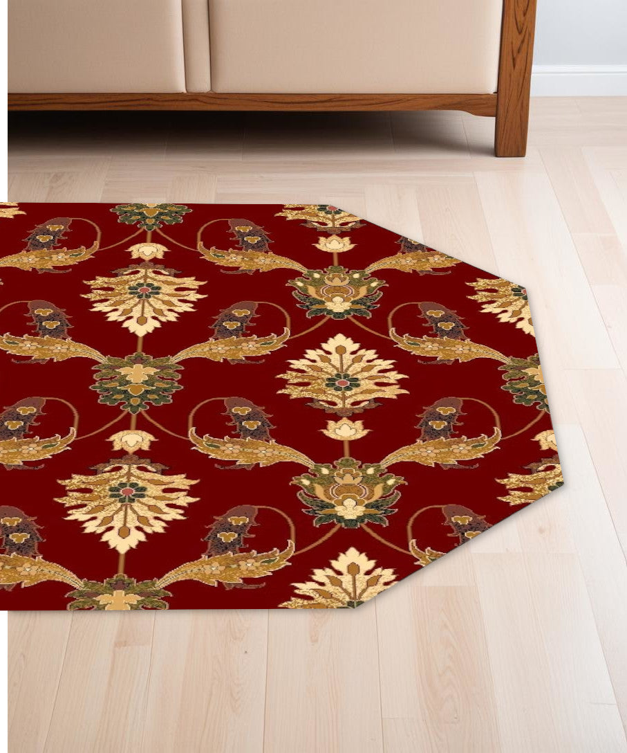 9' X 13' Red Area Rug