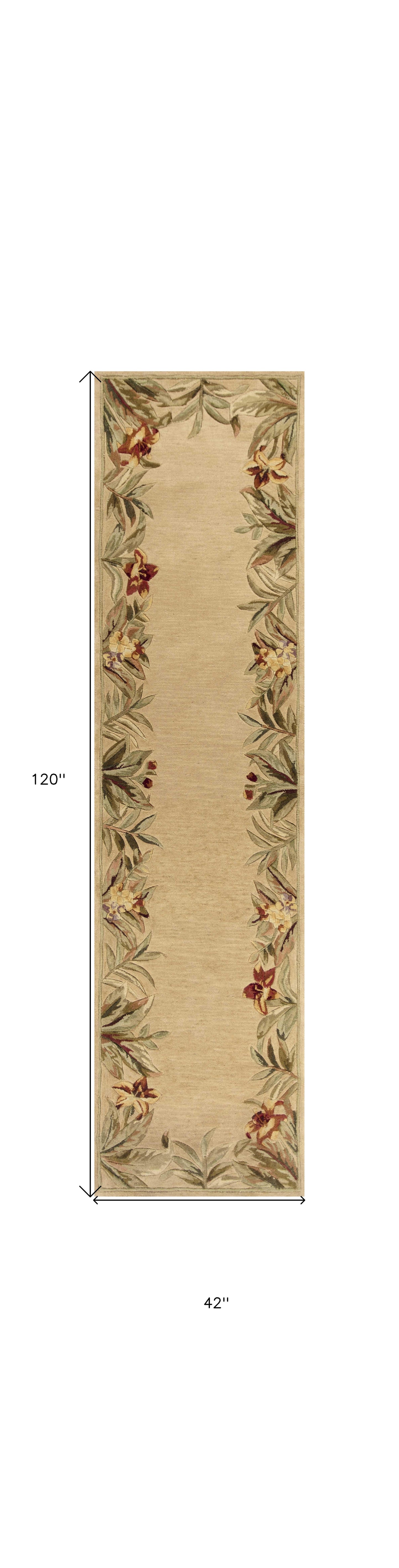 5' X 8'  Wool Ivory  Area Rug