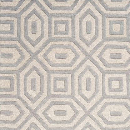 8' X 10' 6 Wool Grey Area Rug