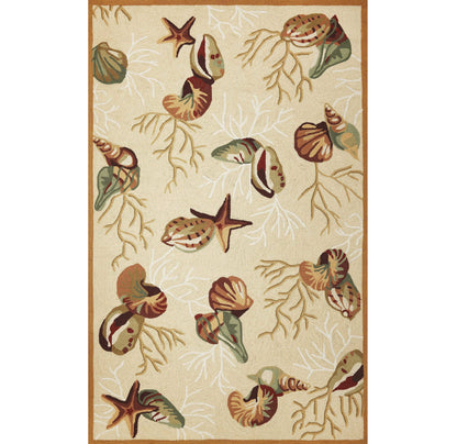 2' X 3' Beige Hand Tufted Area Rug - 48.0" (L) x 48.0" (W) x 1.0" (H)