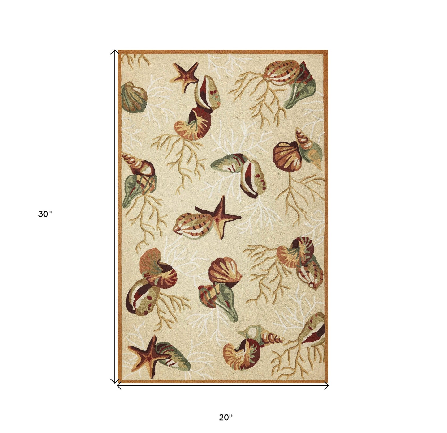 2' X 3' Beige Hand Tufted Area Rug - 48.0" (L) x 48.0" (W) x 1.0" (H)