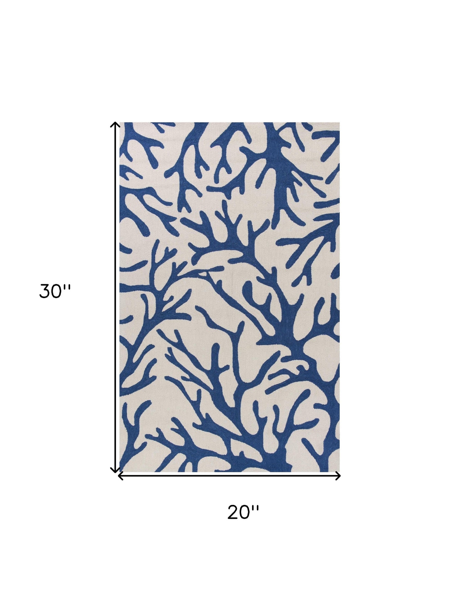 2' X 3' Blue Hand Tufted Area Rug