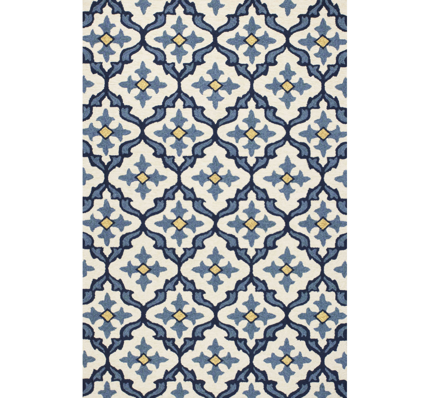 3' X 5' Blue Moroccan Handmade Indoor Outdoor Area Rug