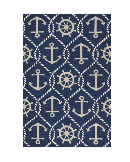 2' X 3' Blue Hand Tufted Area Rug