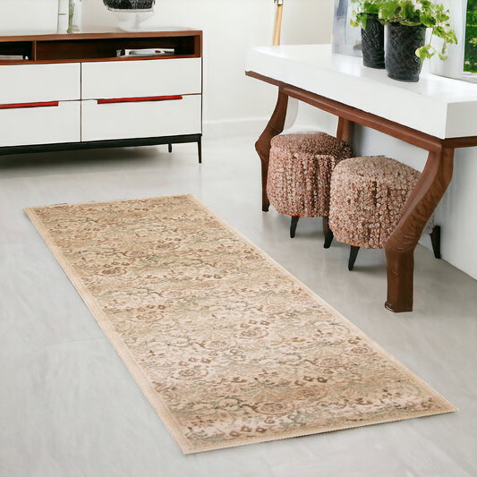 7' Runner Ivory Runner Rug - 26.0" (H) x 95.0" (W) x 0.5" (D)