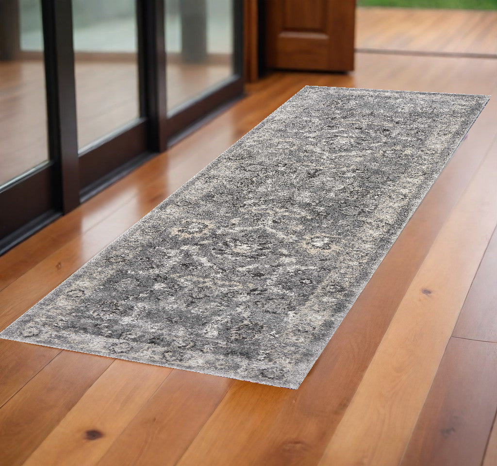 7' X 9'  Polypropylene Grey Area Rug