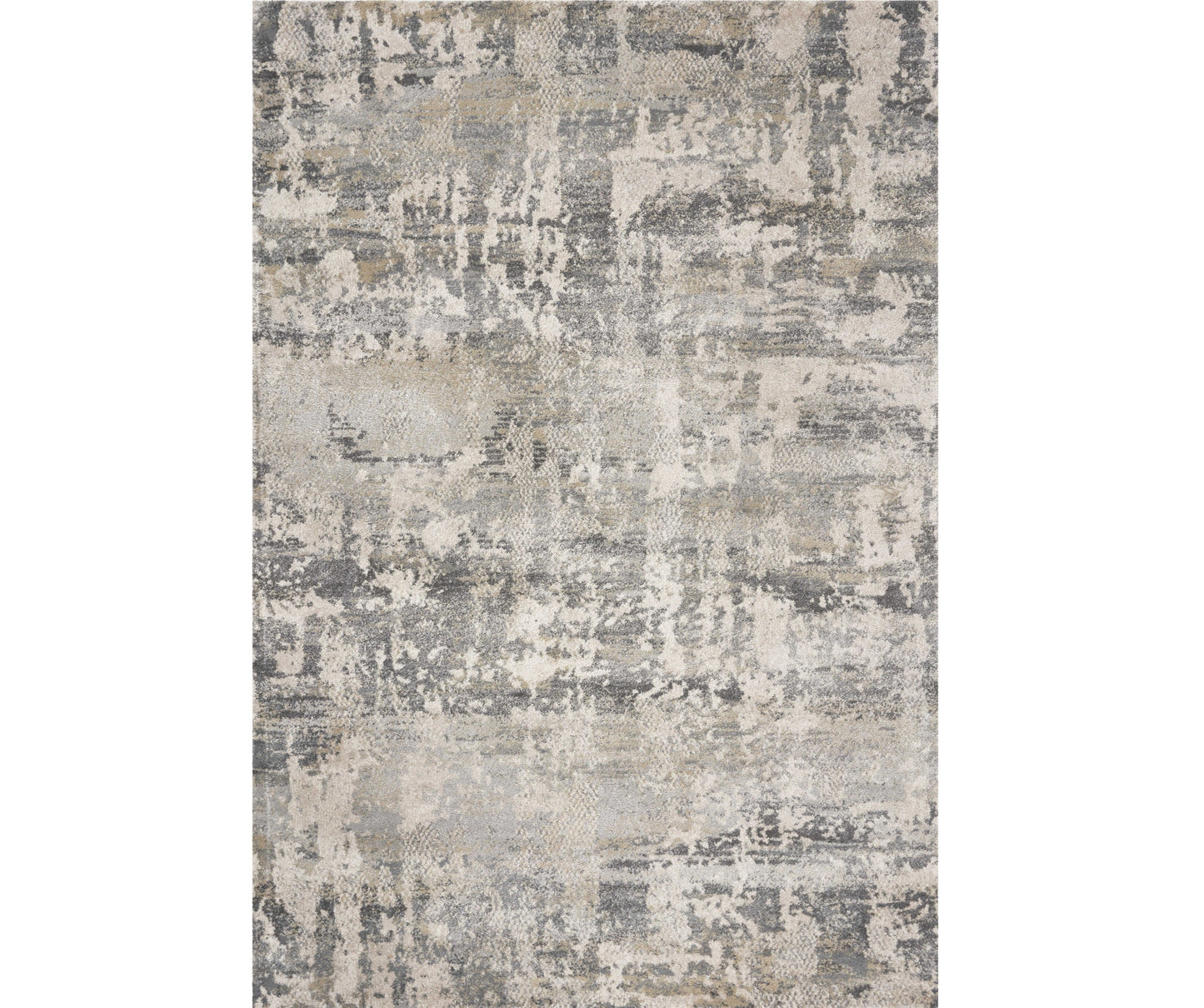 8' X 13' Shade Of Gray Abstract Area Rug