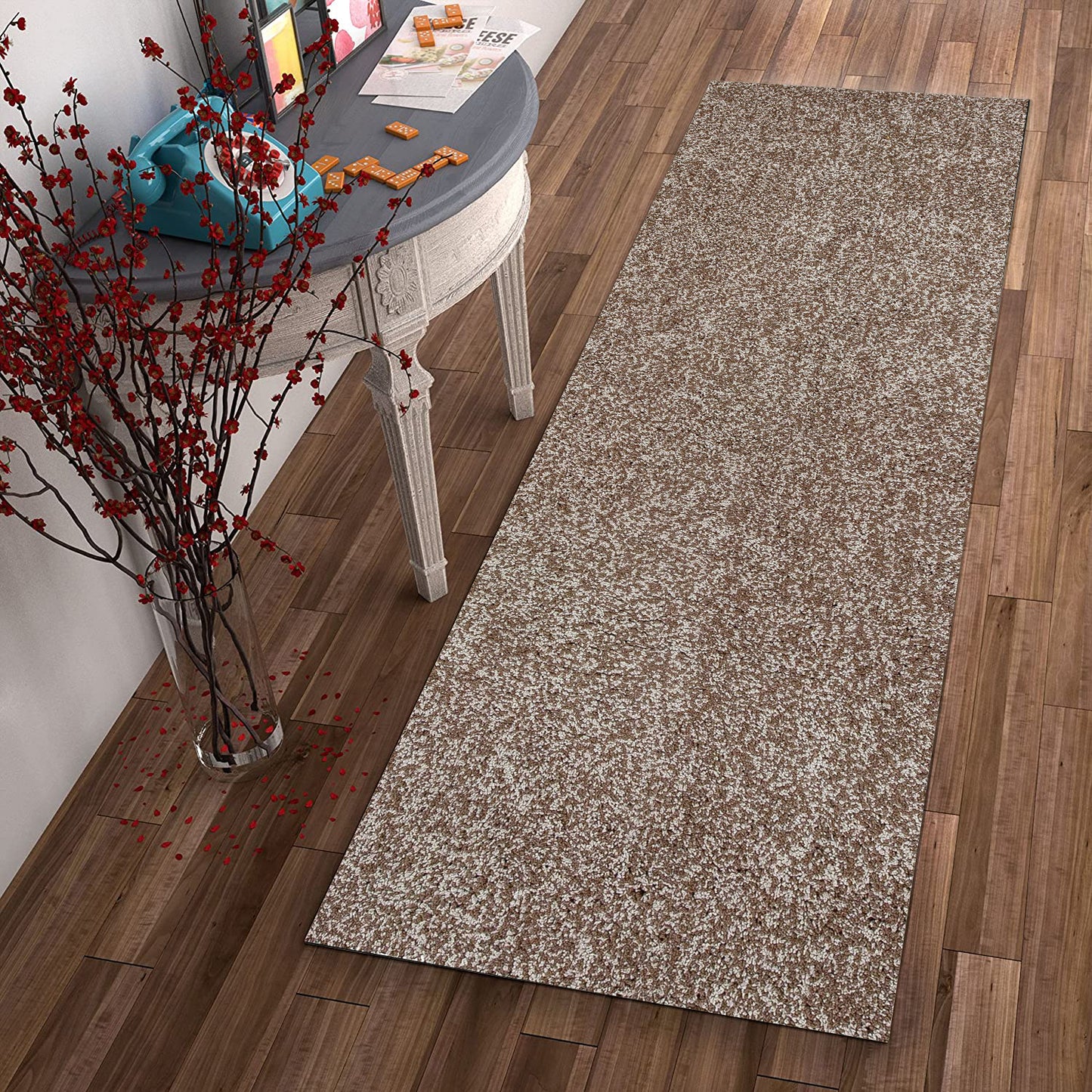 2'X4' Beige Heather Indoor Shag Rug