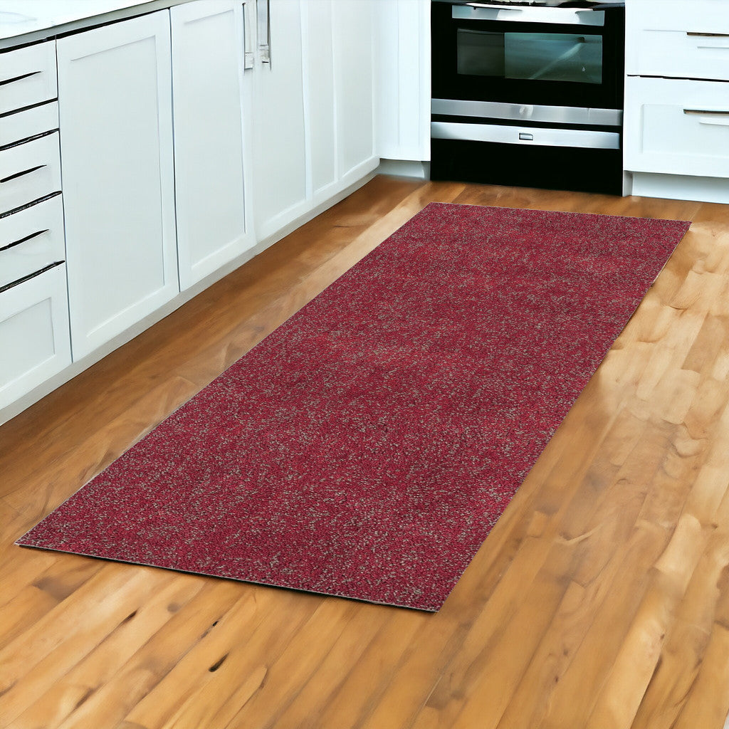 8' X 10' Red Heather Indoor Shag Rug