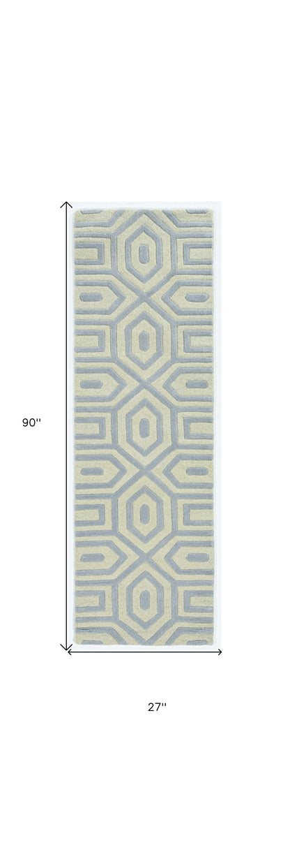 8' X 10' 6 Wool Grey Area Rug