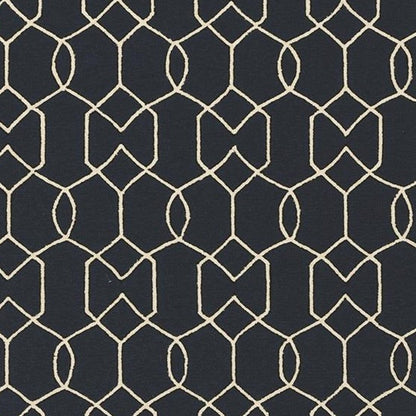 7' X 7' Navy Blue Hand Hooked Area Rug HomeRoots